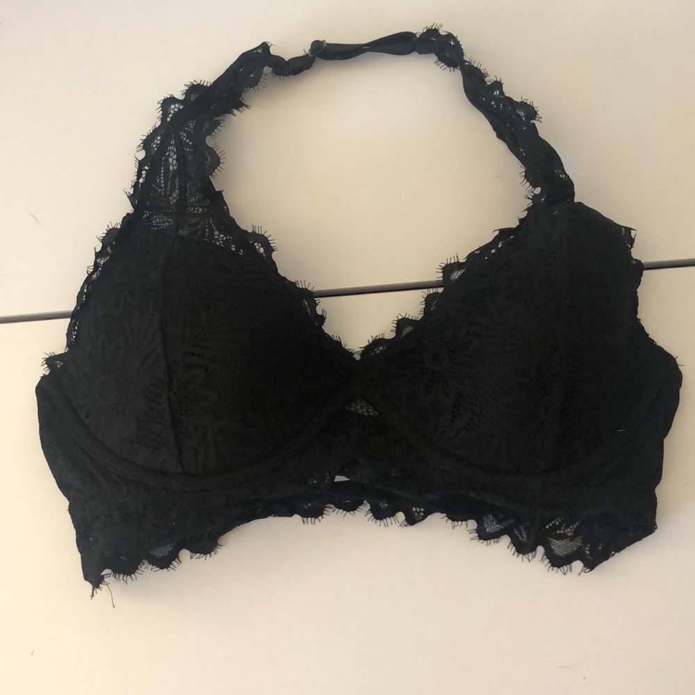 PINK Black Bralette